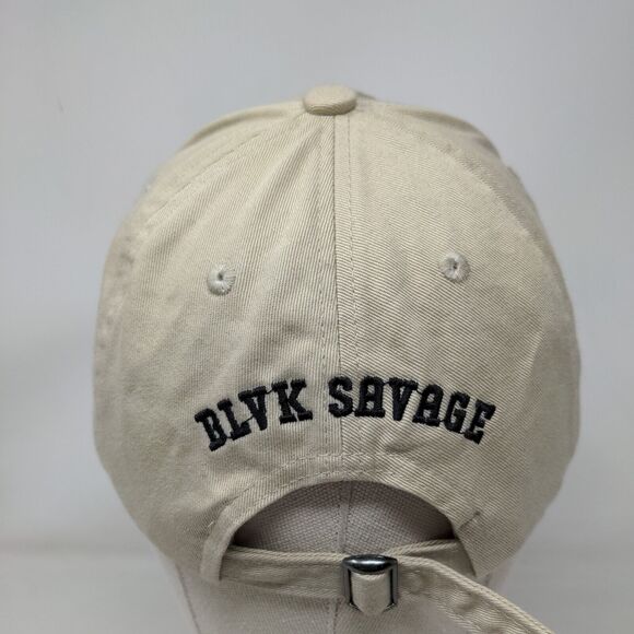 Blvk Savage Skull Patch Slideback Hat Tan One Size Adjustable District - Picture 5 of 8